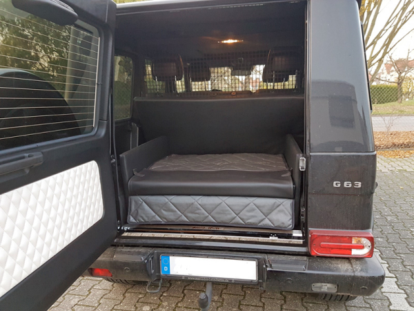 Hundetransport Kofferraum Ausbau Mercedes Benz G-Klasse für Hunde